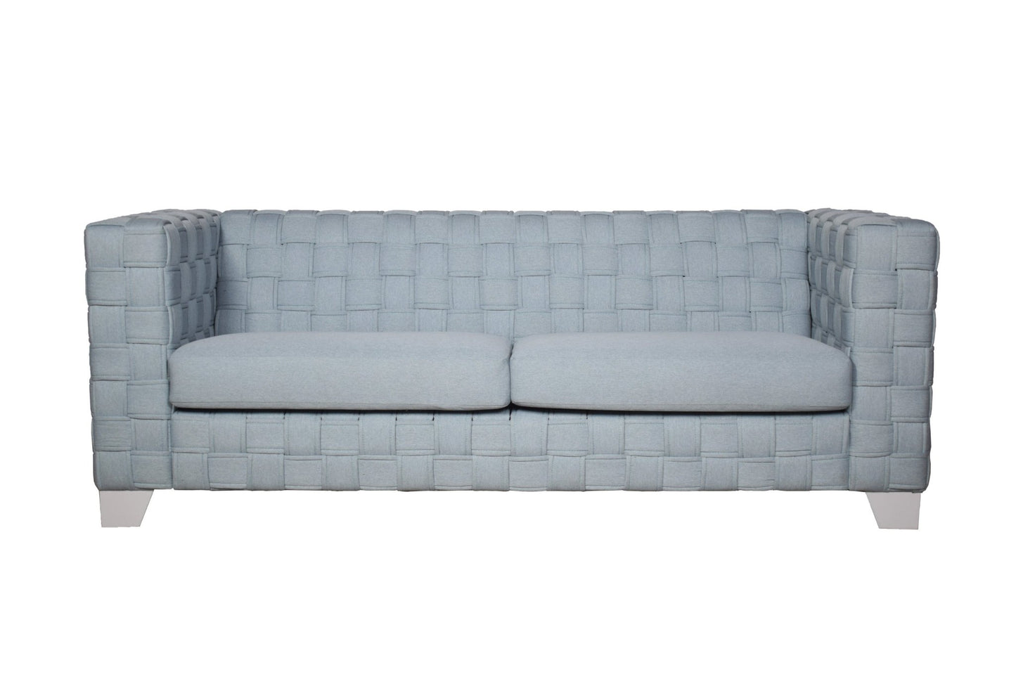 Saree Light Teal Chenille & White Finish Sofa - 1st Choice Furniture Direct