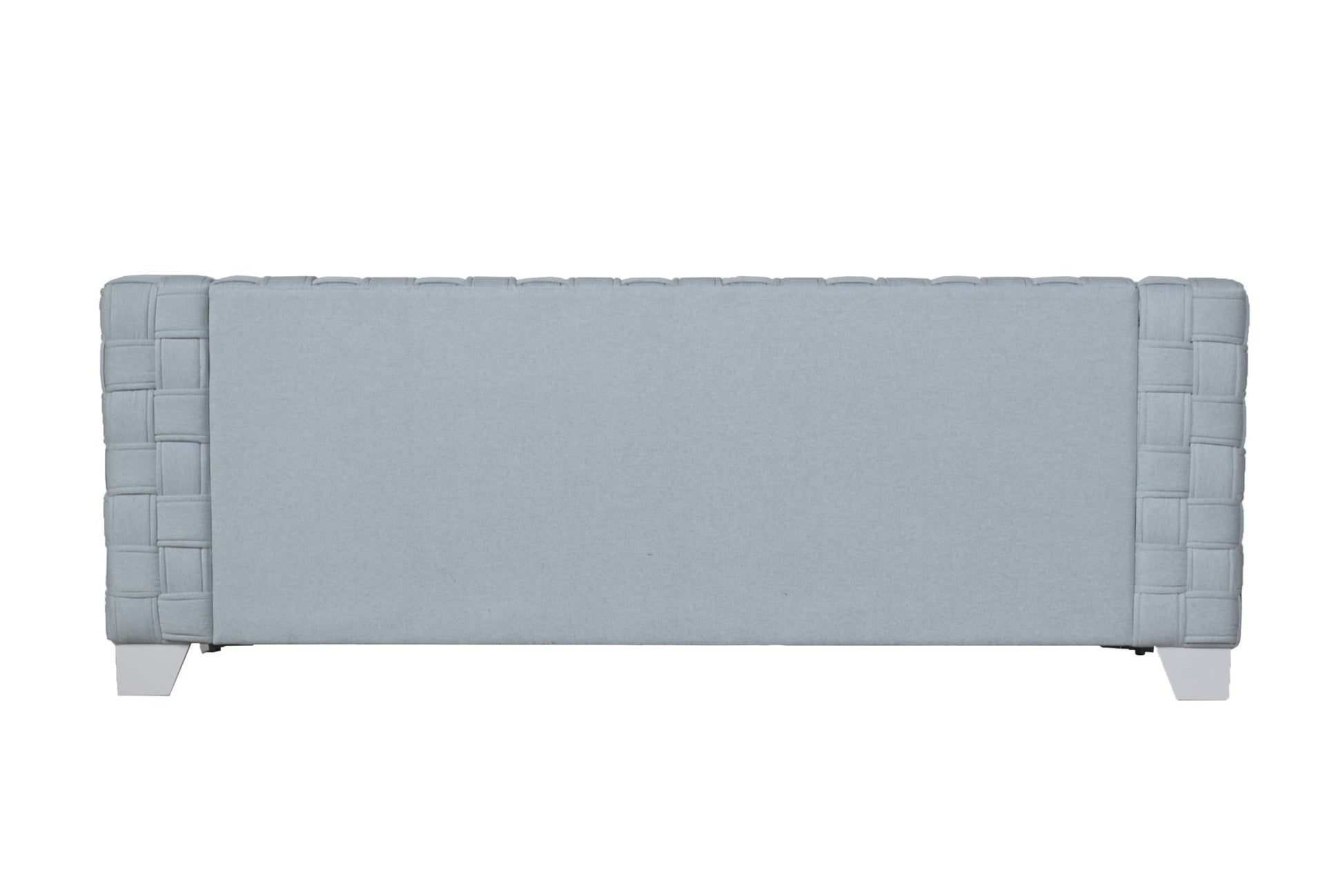 Saree Light Teal Chenille & White Finish Sofa - 1st Choice Furniture Direct