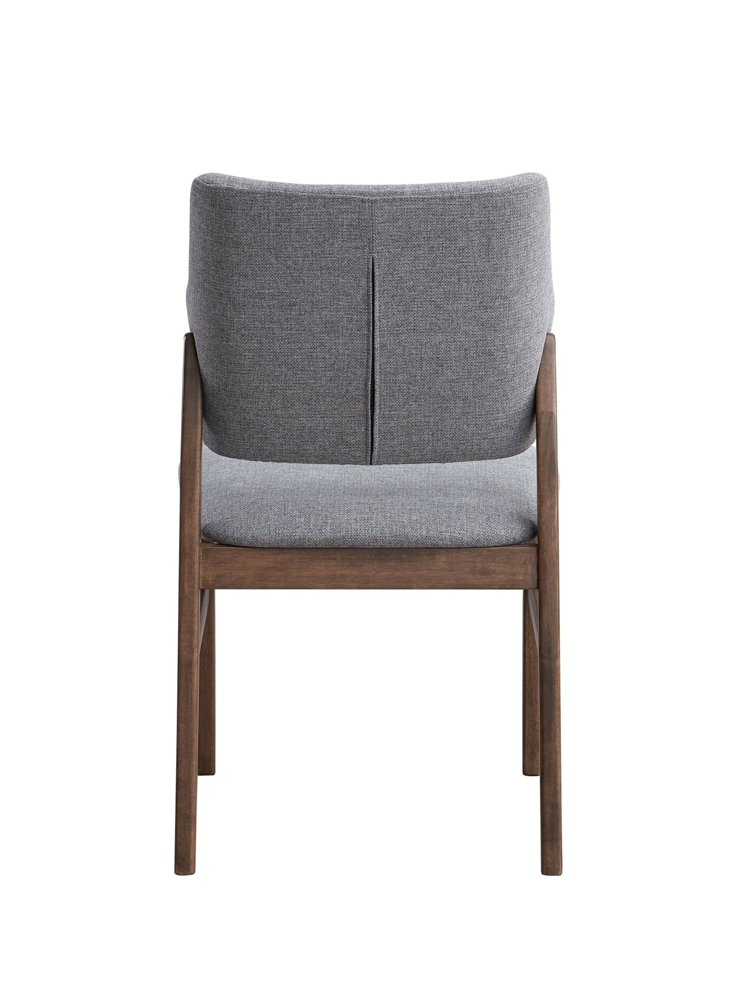 Sarha Light Gray Fabric & Walnut Finish Side Chair (Set of 2) - 1st Choice Furniture Direct