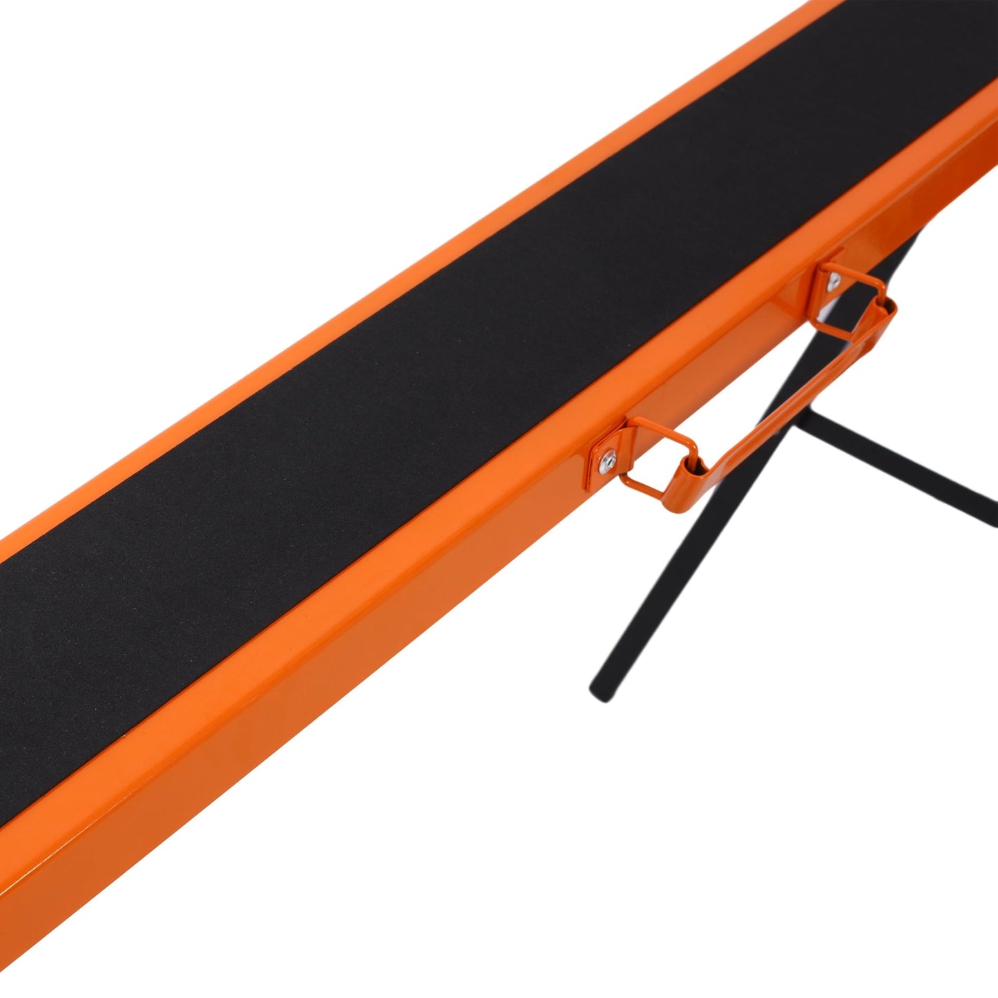 Saw Horses 2 Pack, Folding Portable Work Horse with Fast Open Legs, Convenient Handle, Heavy Duty Steel Sawhorse for Garage, Workshop, Fully Assembled,orange+black color - 1st Choice Furniture Direct