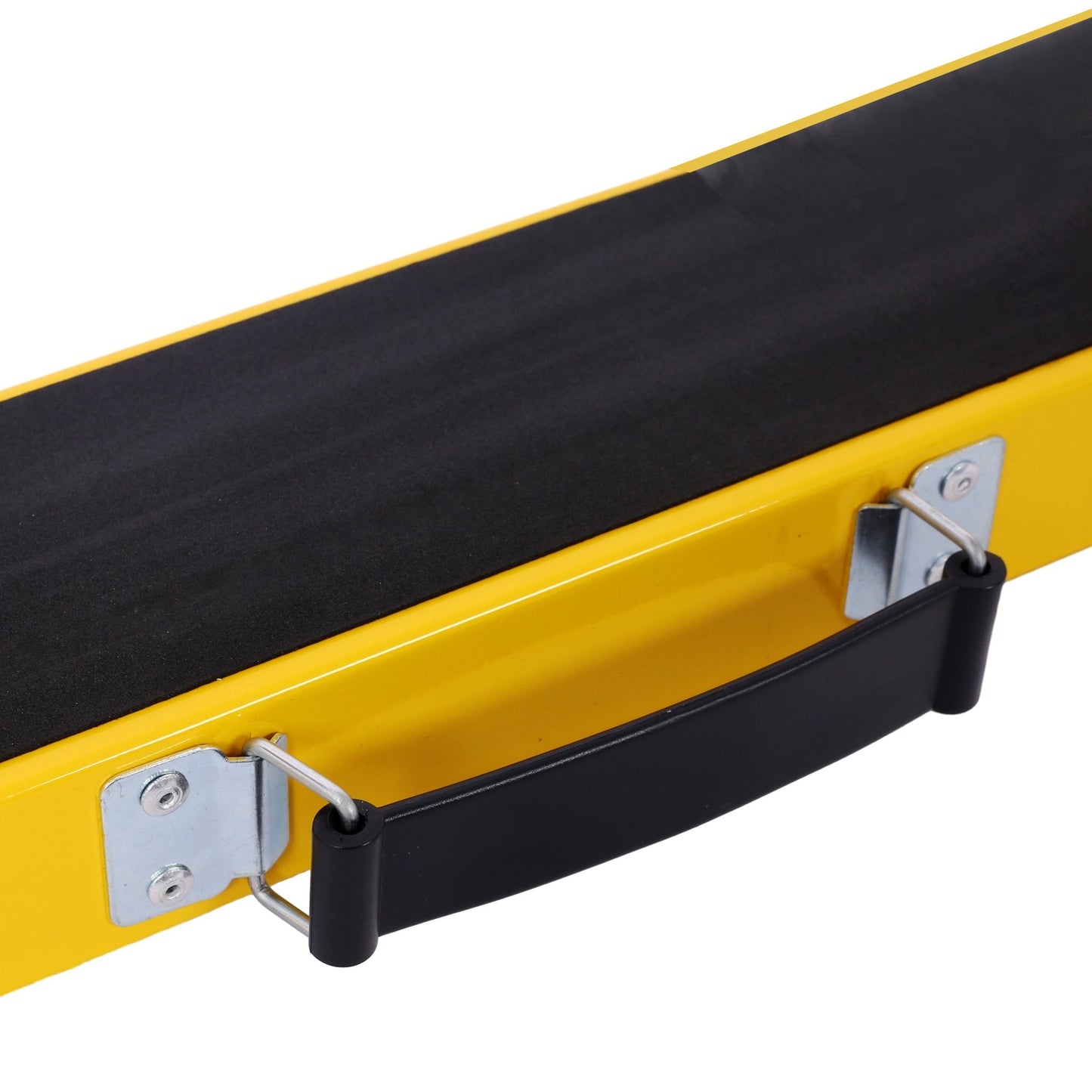 Saw Horses 2 Pack, Folding Portable Work Horse with Fast Open Legs, Convenient Handle, Heavy Duty Steel Sawhorse for Garage, Workshop, Fully Assembled,yellow+black color - 1st Choice Furniture Direct