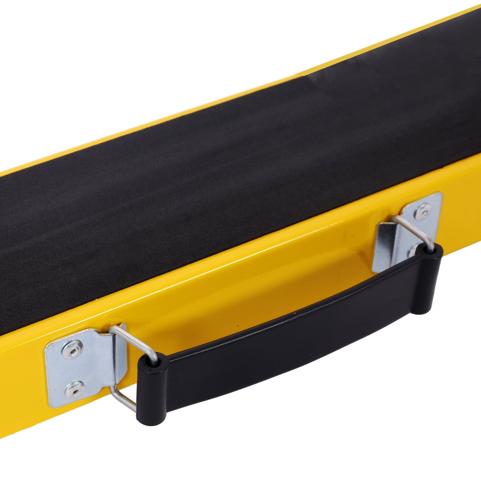 Saw Horses 2 Pack, Folding Portable Work Horse with Fast Open Legs, Convenient Handle, Heavy Duty Steel Sawhorse for Garage, Workshop, Fully Assembled,yellow+black color - 1st Choice Furniture Direct