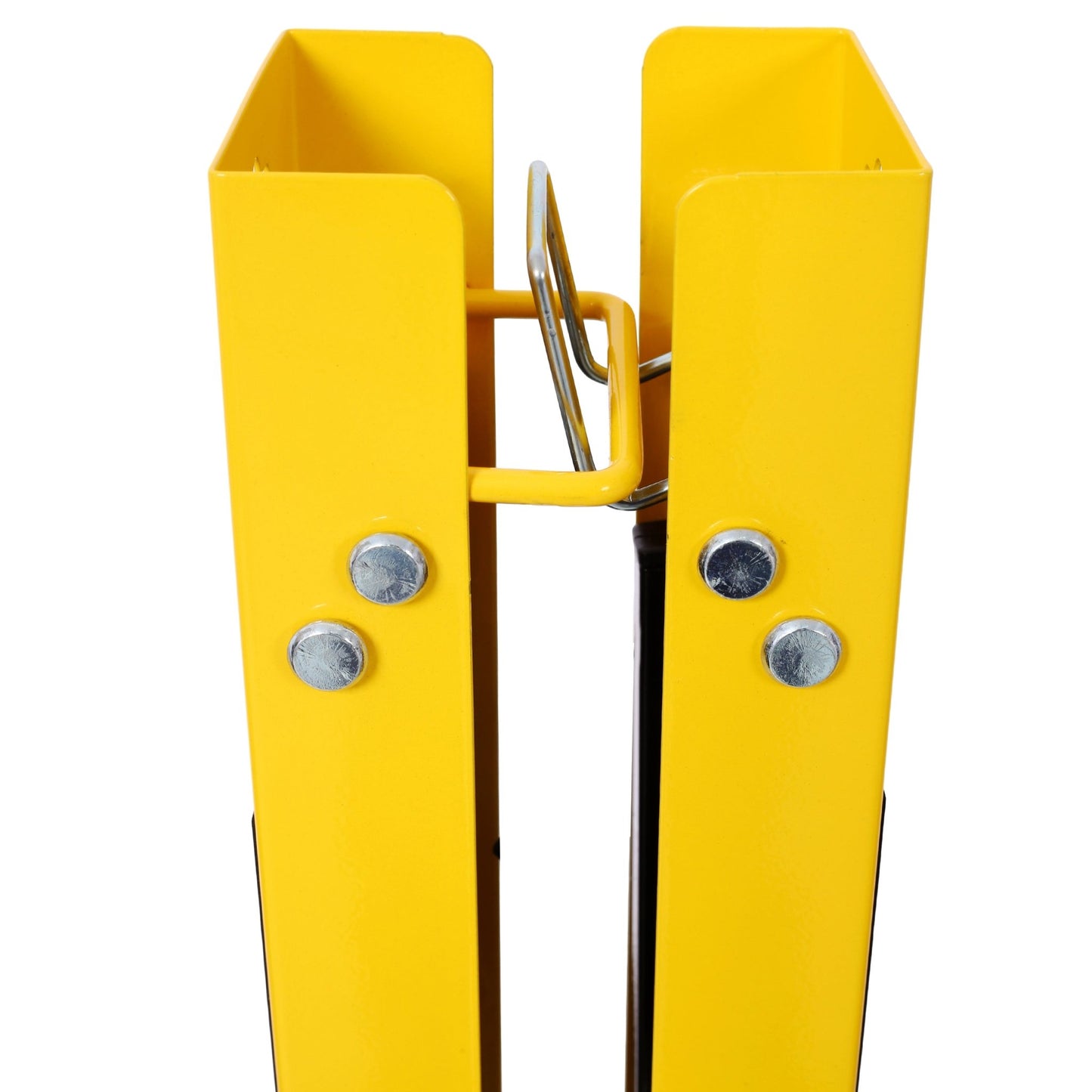 Saw Horses 2 Pack, Folding Portable Work Horse with Fast Open Legs, Convenient Handle, Heavy Duty Steel Sawhorse for Garage, Workshop, Fully Assembled,yellow+black color - 1st Choice Furniture Direct