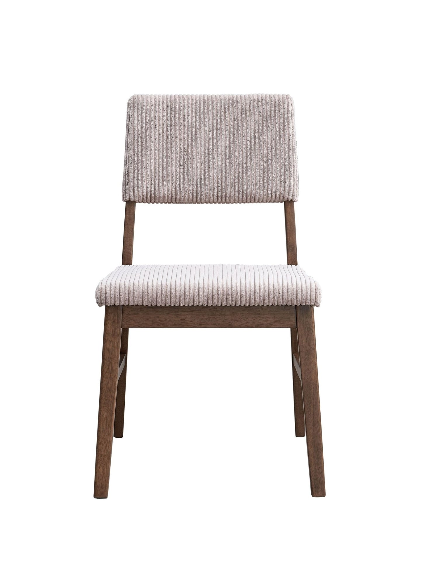 Seda Dusty Mauve Corduroy & Walnut Finish Side Chair (Set of 2) - 1st Choice Furniture Direct