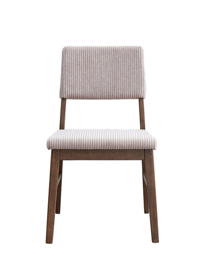 Seda Dusty Mauve Corduroy & Walnut Finish Side Chair (Set of 2) - 1st Choice Furniture Direct
