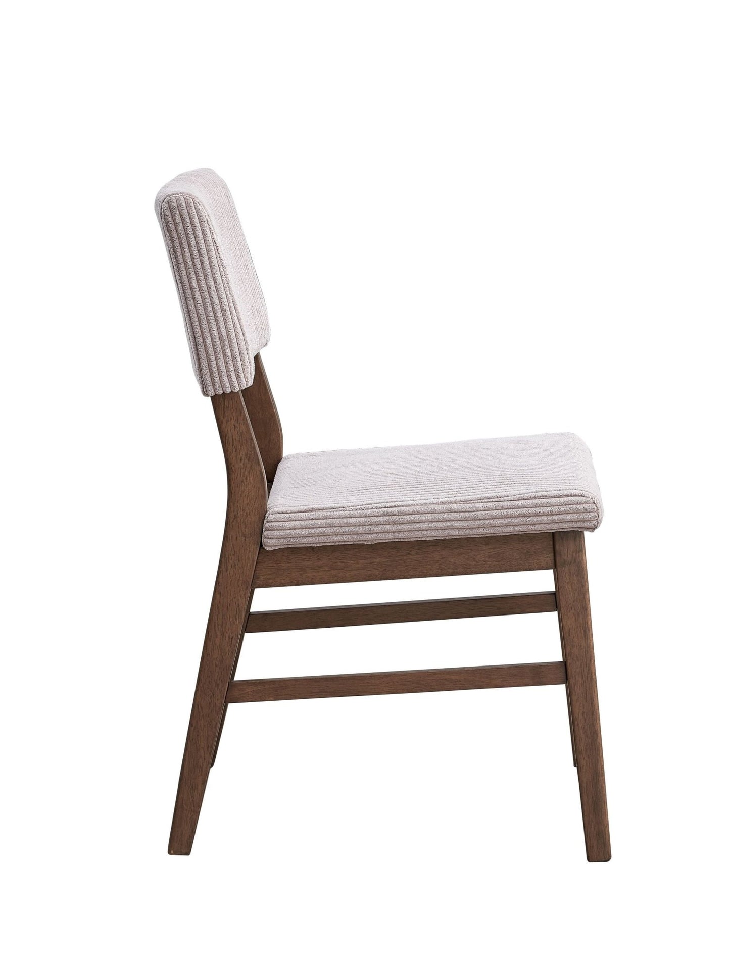 Seda Dusty Mauve Corduroy & Walnut Finish Side Chair (Set of 2) - 1st Choice Furniture Direct