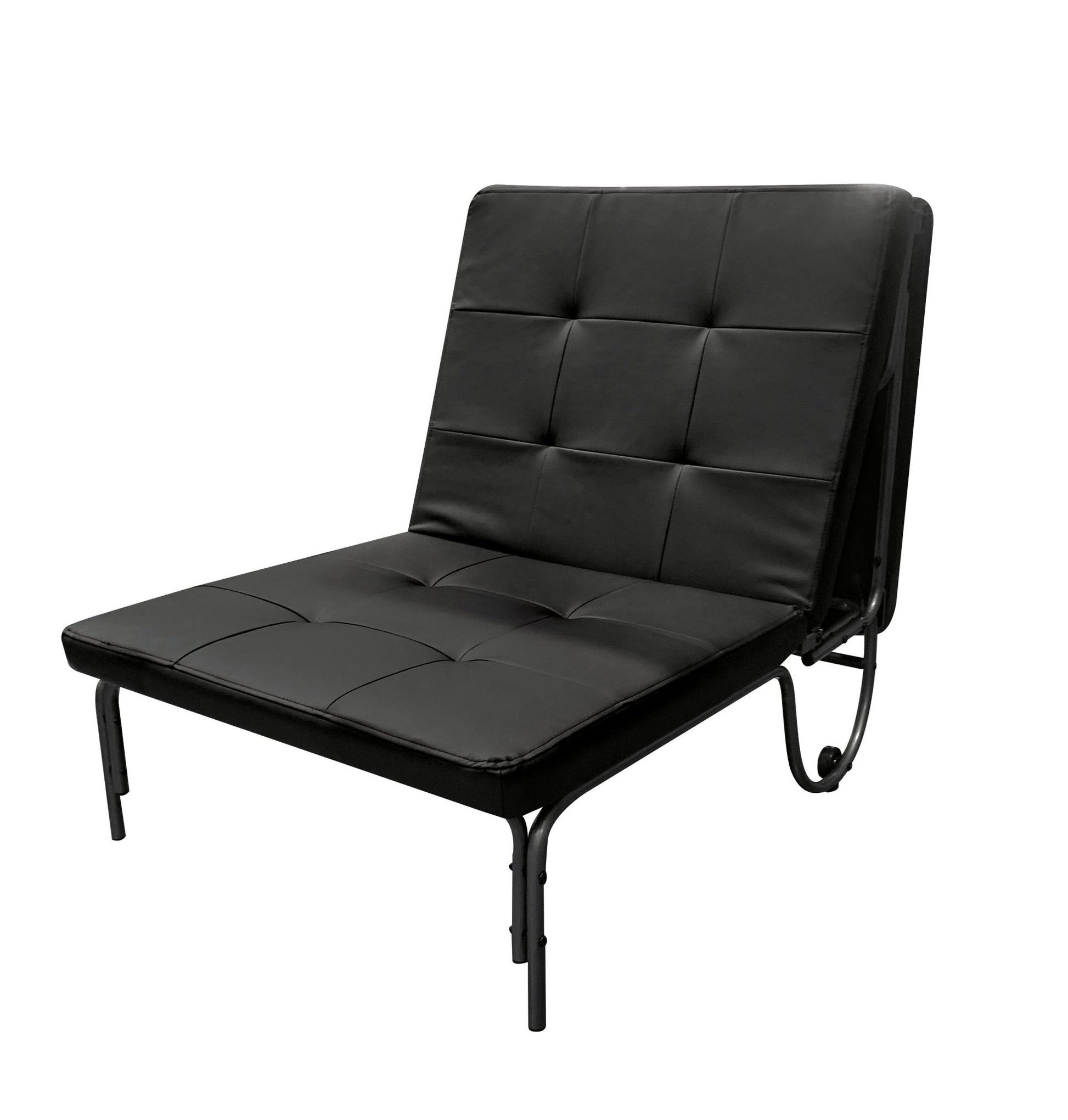 Senon Black Finish Adjustable Chair (Futon) - 1st Choice Furniture Direct