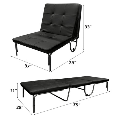 Senon Black Finish Adjustable Chair (Futon) - 1st Choice Furniture Direct