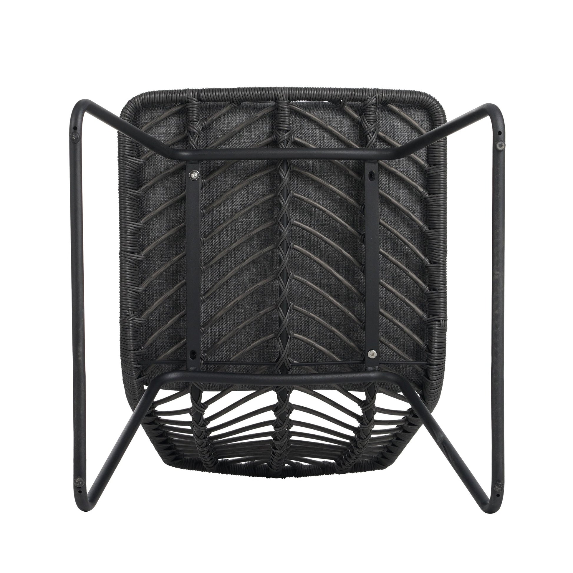 Set of 2 Gray PE Rattan Outdoor Dining Chairs with Cushions - 1st Choice Furniture Direct