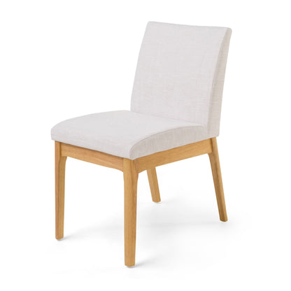 Set of 2 Light Beige Upholstered Dining Chairs - 1st Choice Furniture Direct