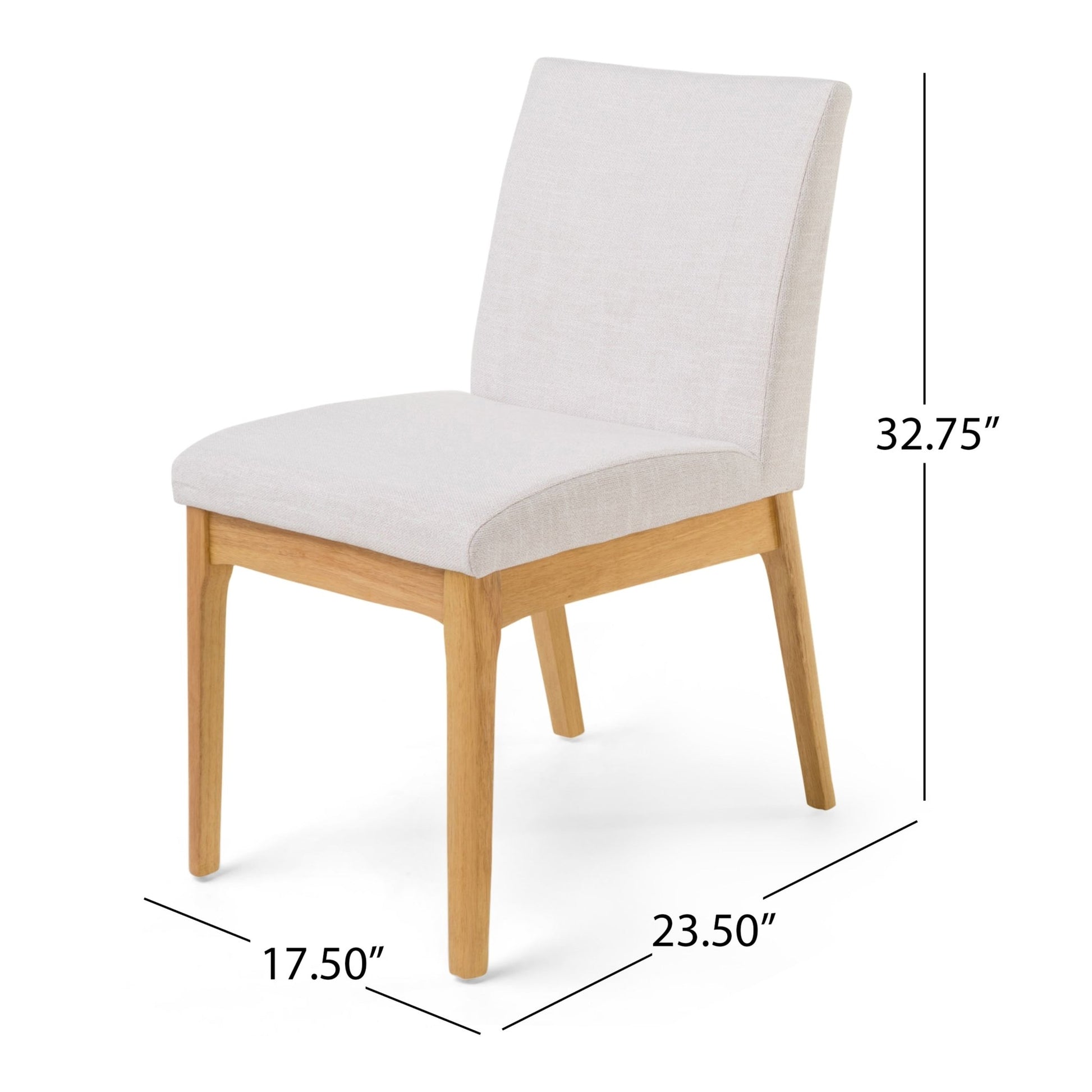 Set of 2 Light Beige Upholstered Dining Chairs - 1st Choice Furniture Direct