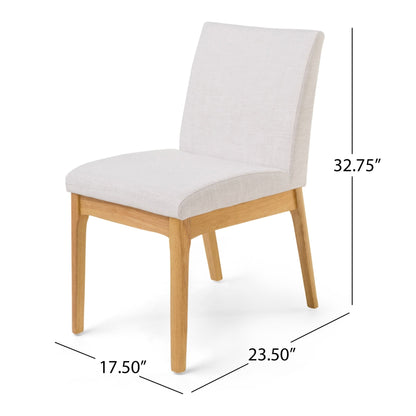 Set of 2 Light Beige Upholstered Dining Chairs - 1st Choice Furniture Direct