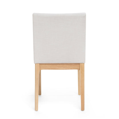 Set of 2 Light Beige Upholstered Dining Chairs - 1st Choice Furniture Direct