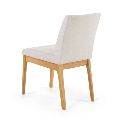 Set of 2 Light Beige Upholstered Dining Chairs - 1st Choice Furniture Direct
