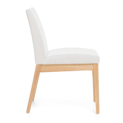 Set of 2 Light Beige Upholstered Dining Chairs - 1st Choice Furniture Direct