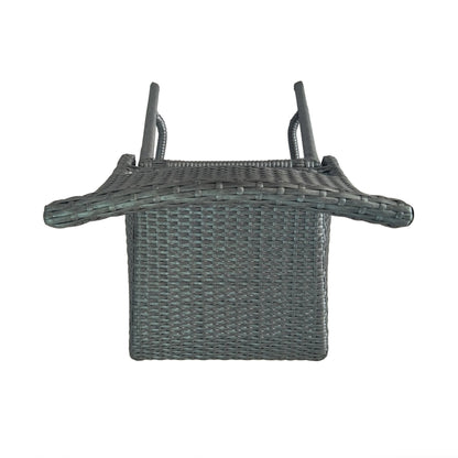Set of 2 Outdoor PE Rattan Barstools – Weather Resistant Patio Chairs - 1st Choice Furniture Direct