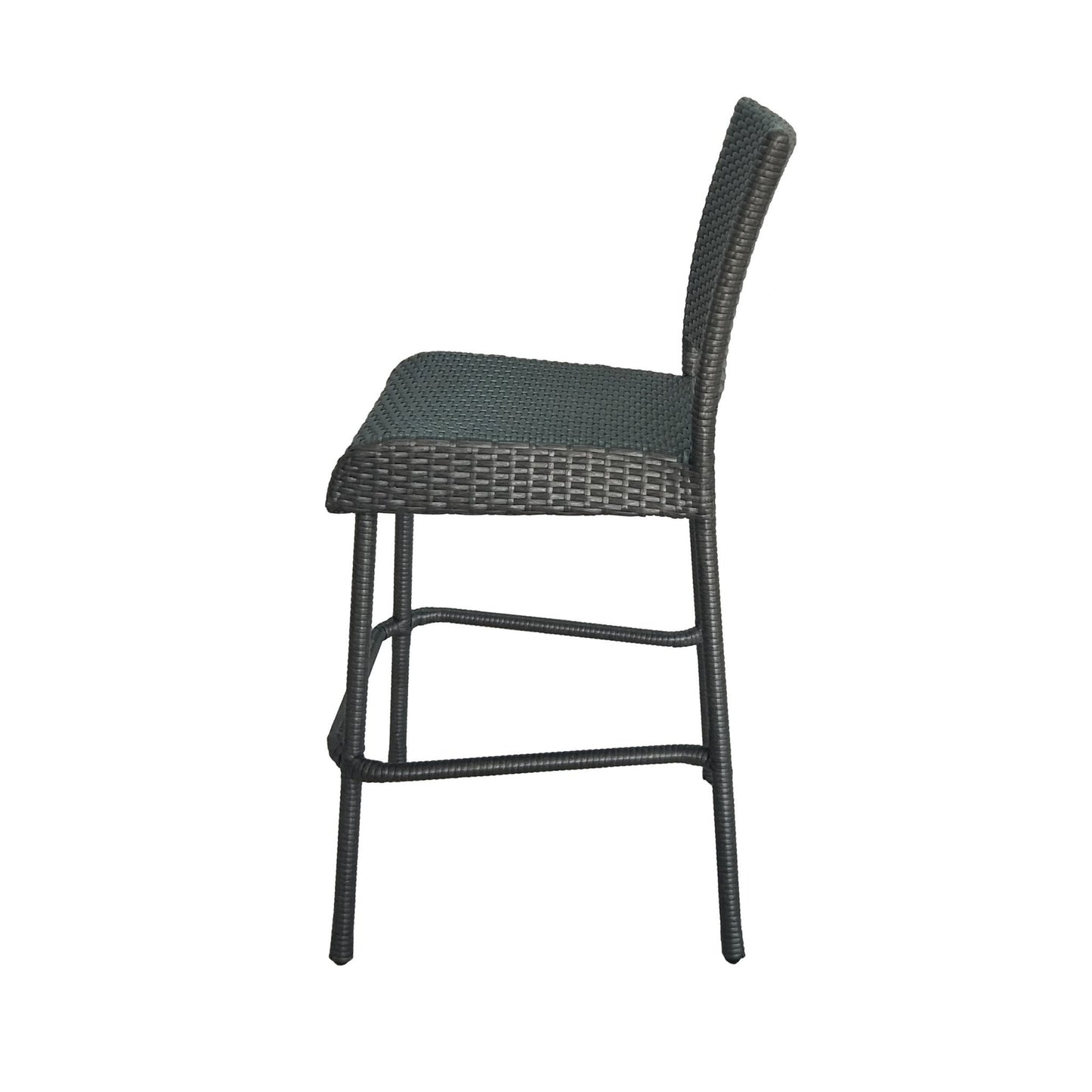 Set of 2 Outdoor PE Rattan Barstools – Weather Resistant Patio Chairs - 1st Choice Furniture Direct