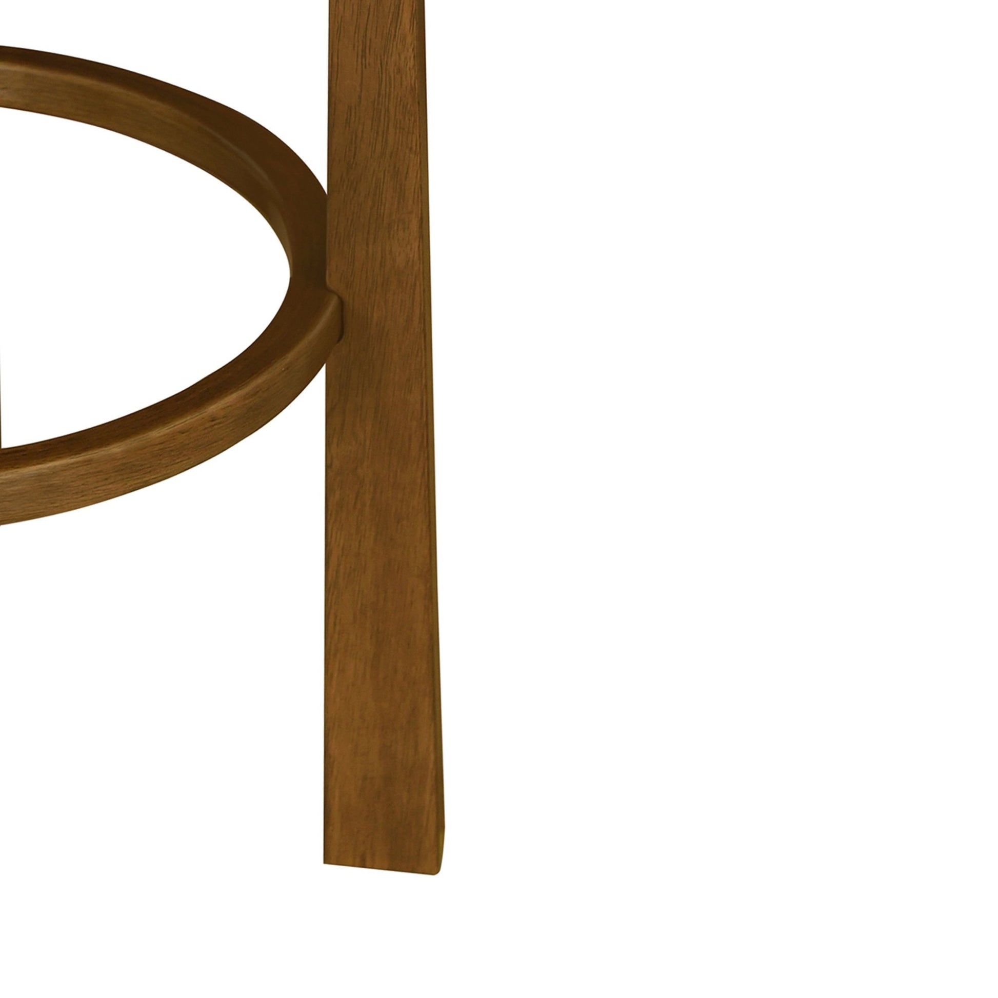 Set of 4 Wooden Bar Stools | Dark Walnut & Ivory Upholstered Counter Chairs - 1st Choice Furniture Direct