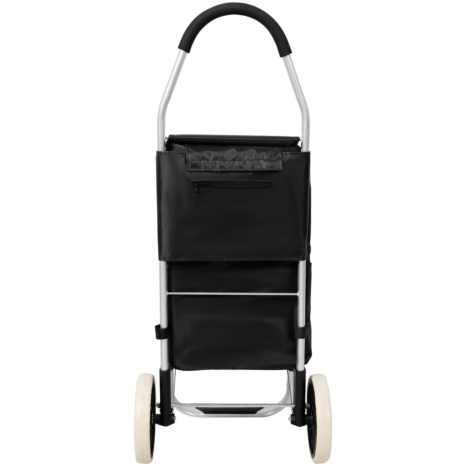 Shopping Trolley with Wheels,Trolley Black Foldable Shopping Cart,Removable Shopping Oxford Waterproof Bag,Black - 1st Choice Furniture Direct