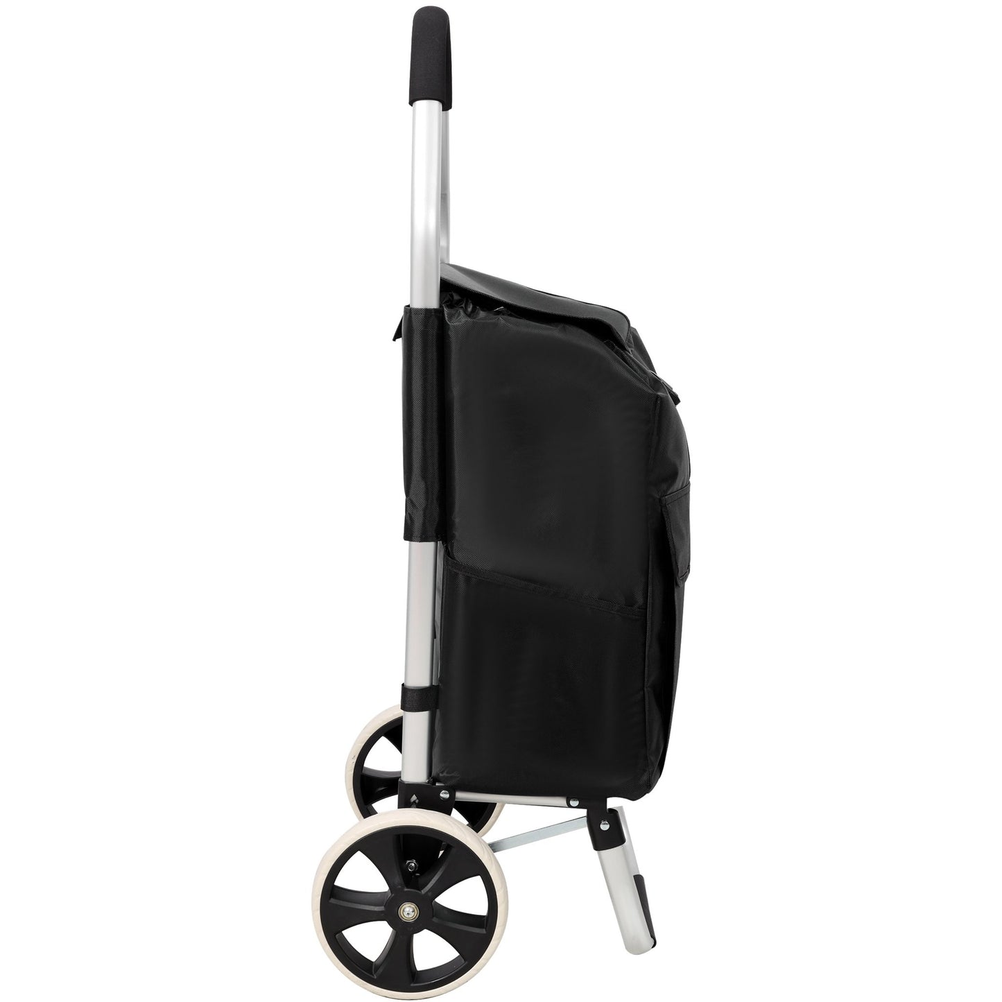 Shopping Trolley with Wheels,Trolley Black Foldable Shopping Cart,Removable Shopping Oxford Waterproof Bag,Black - 1st Choice Furniture Direct