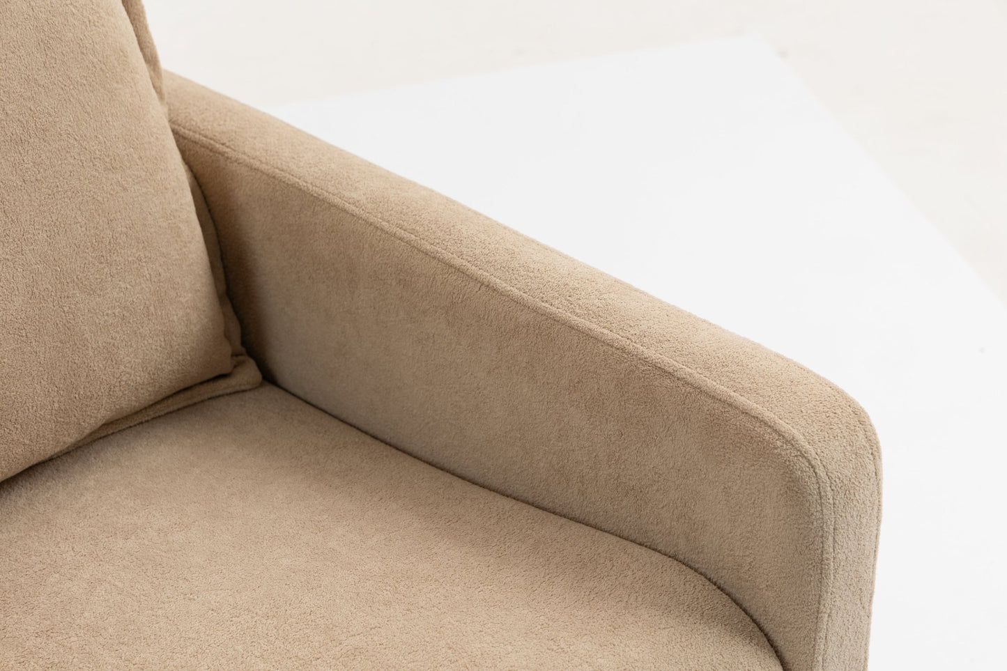 Short plush manual button armchair sofa - 1st Choice Furniture Direct