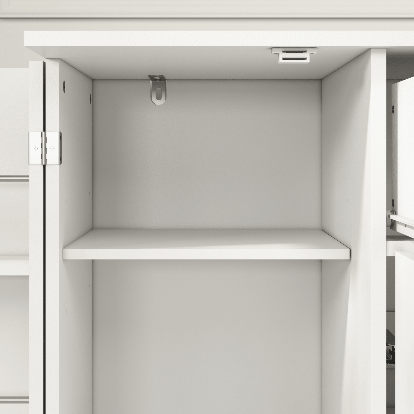 Sideboard Buffet Cabinet with Storage, Large Kitchen Storage Cabinet with 1 Drawer and 4 Doors, Modern Coffee Bar for Kitchen Dining Room, White - 1st Choice Furniture Direct