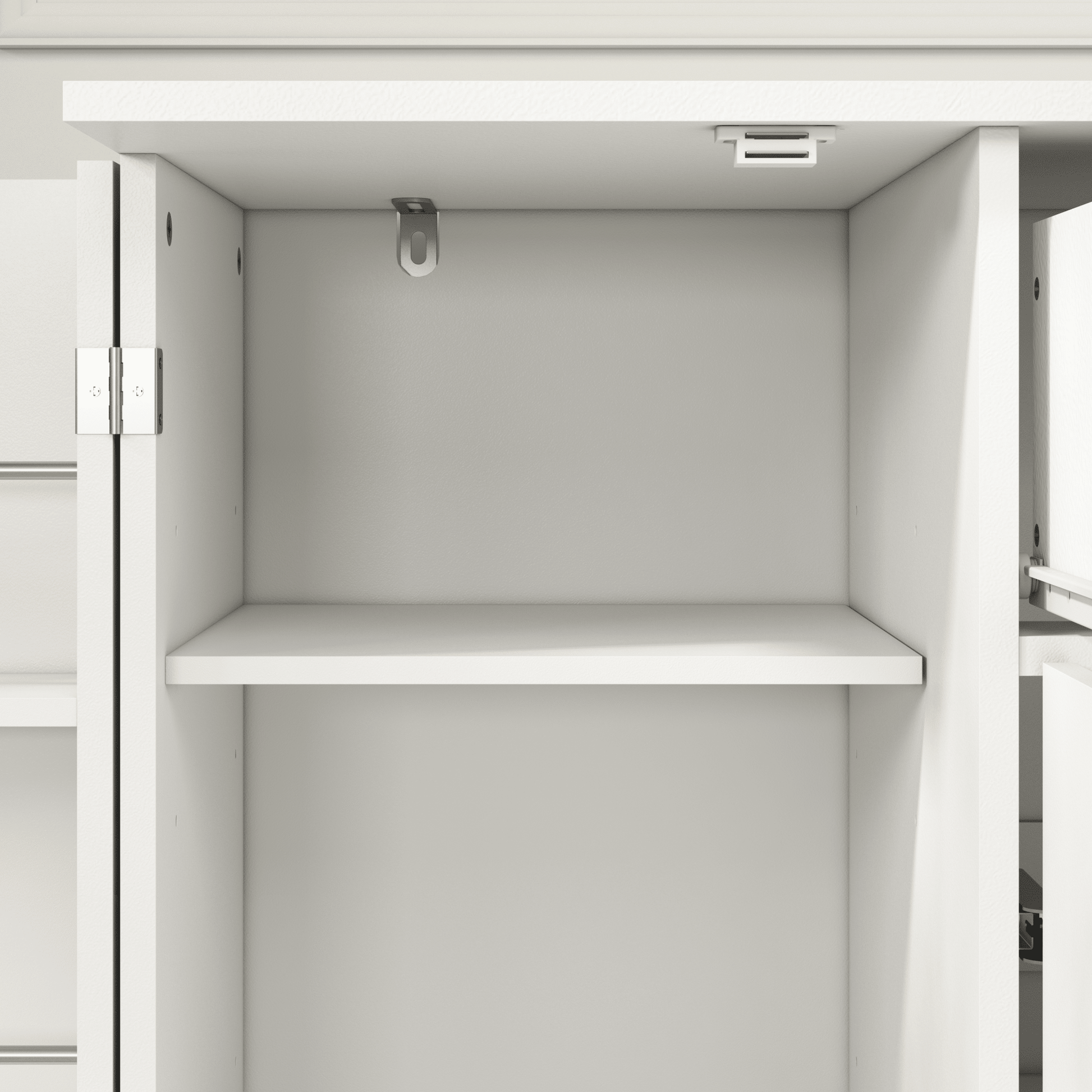 Sideboard Buffet Cabinet with Storage, Large Kitchen Storage Cabinet with 1 Drawer and 4 Doors, Modern Coffee Bar for Kitchen Dining Room, White - 1st Choice Furniture Direct