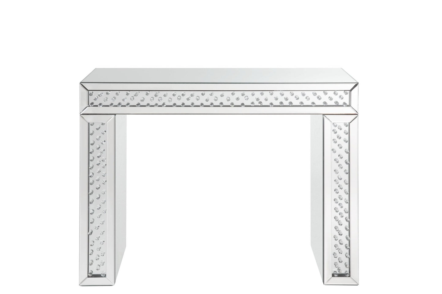 Silver Mirrored Vanity Desk & Stool Set - 1st Choice Furniture Direct