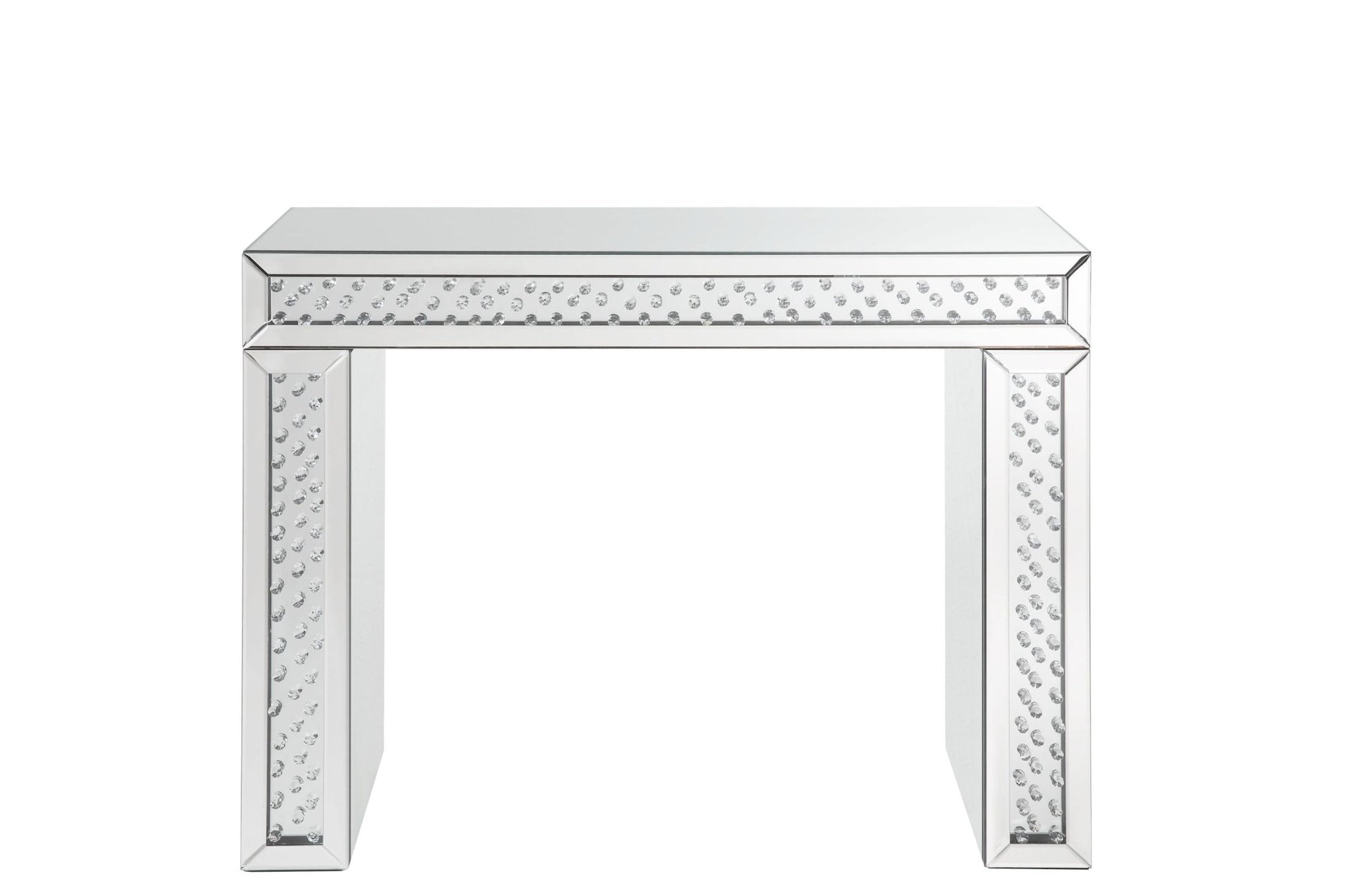 Silver Mirrored Vanity Desk & Stool Set - 1st Choice Furniture Direct