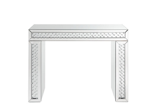 Silver Mirrored Vanity Desk & Stool Set - 1st Choice Furniture Direct