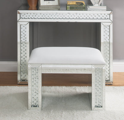 Silver Mirrored Vanity Desk & Stool Set - 1st Choice Furniture Direct