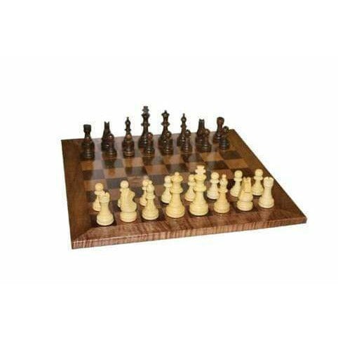 Silverline Chess Boards and Game Pieces Silverline Solid Premium Brown Maple Finished Chess Sets Wood Pcs 980BM
