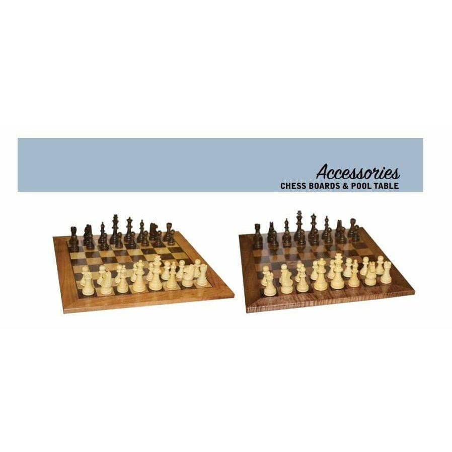 Silverline Chess Boards and Game Pieces Silverline Solid Premium Brown Maple Finished Chess Sets Wood Pcs 980BM