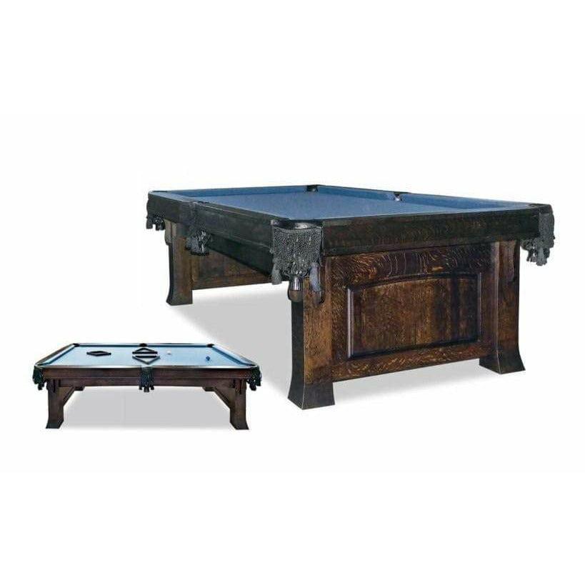 Silverline Game Pool Table Silverline Breckenridge Rustic Hardwood 8' Walnut Pool Table 8W