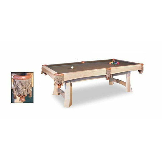 Silverline Game Pool Table Silverline Caledonia Rustic Hardwood  Pool Table 9' Hickory 1520H