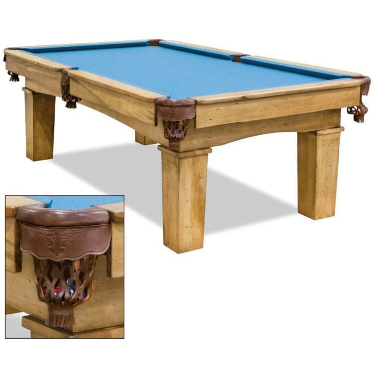 Silverline Game Pool Table Silverline Cambridge Solid Hardwood 8' QSWO Pool Table