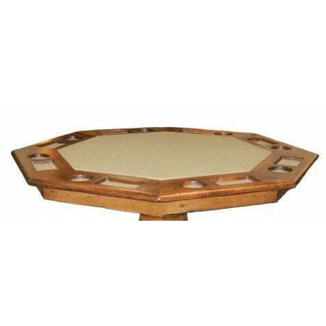 Silverline Game Table Silverline Hamilton  54" Brown Maple 8 Sided Game Table - Cloth Center