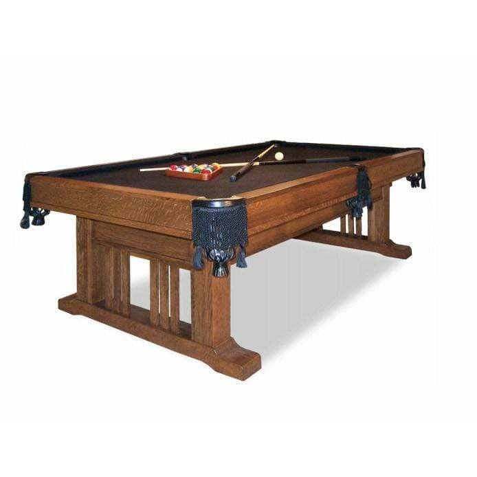 Silverline Pool Table Silver Line Signature Mission Solid Hardwood Pool Table  7' Brown Maple