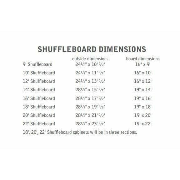 Silverline Shuffle Board Silverline 12' Classic Mission Hardwood Rustic Hickory Shuffle Board