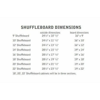 Silverline Shuffle Board Silverline 12' Classic Mission Solid Hardwood Cherry Shuffle Board 12C