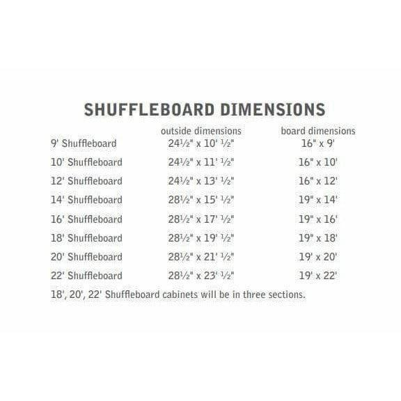 Silverline Shuffle Board Silverline 9' Alpine Solid Hardwood Hard Walnut Board 9 W