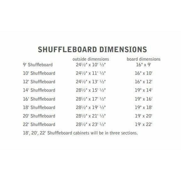 Silverline Shuffle Board Silverline 9' Alpine Solid Hardwood Hickory Shuffle Board 9 H
