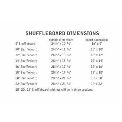 Silverline Shuffle Board Silverline 9' Alpine Solid Hardwood QSWO Shuffle Board 9 Q