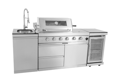 Sink Cabinet with Tap Stainless Steel Outdoor Kitchen Islands - 1st Choice Furniture Direct