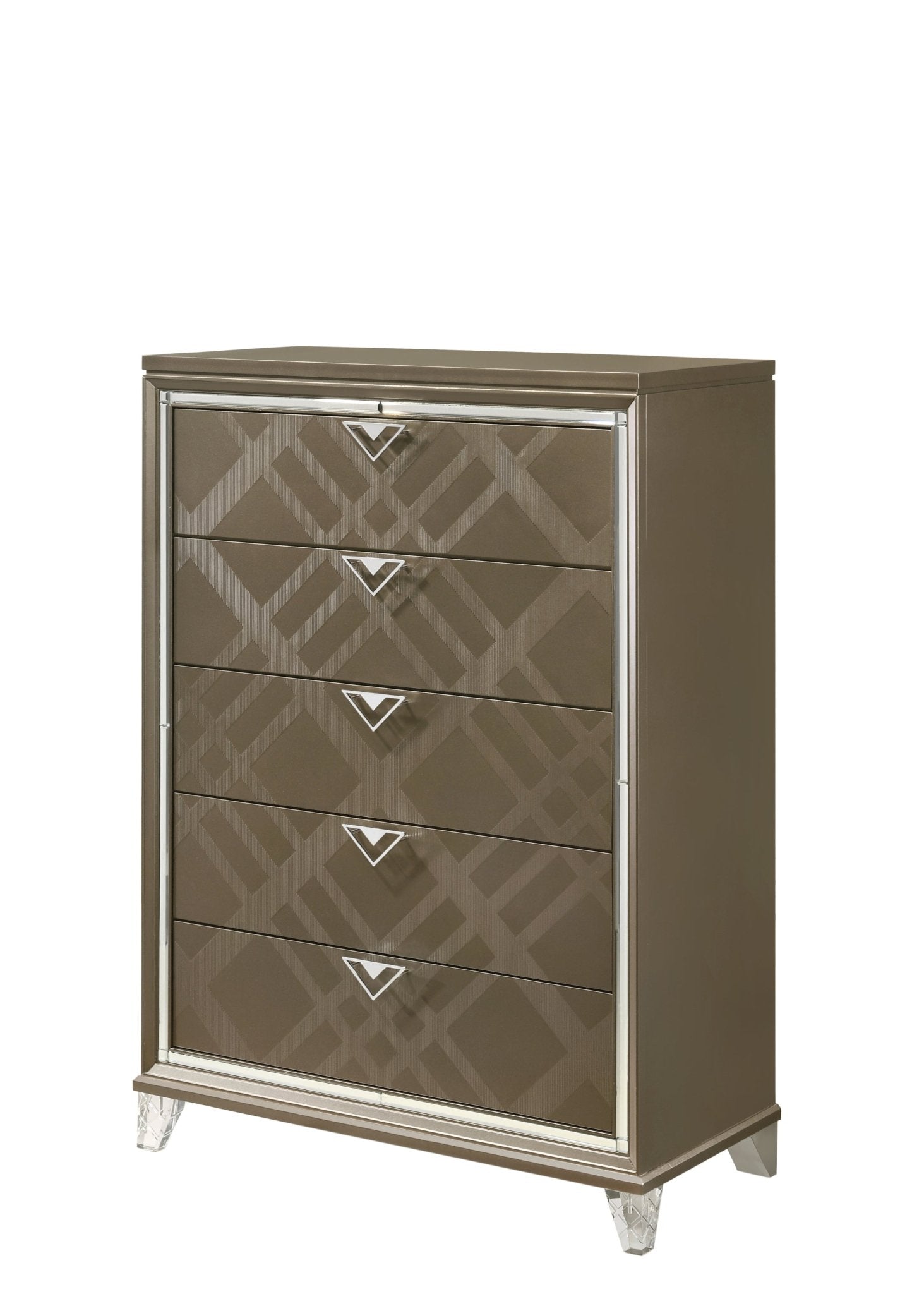 Skylar Dark Champagne Finish Chest - 1st Choice Furniture Direct