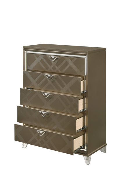 Skylar Dark Champagne Finish Chest - 1st Choice Furniture Direct
