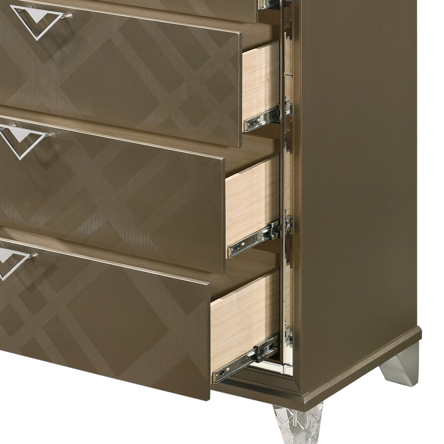 Skylar Dark Champagne Finish Chest - 1st Choice Furniture Direct