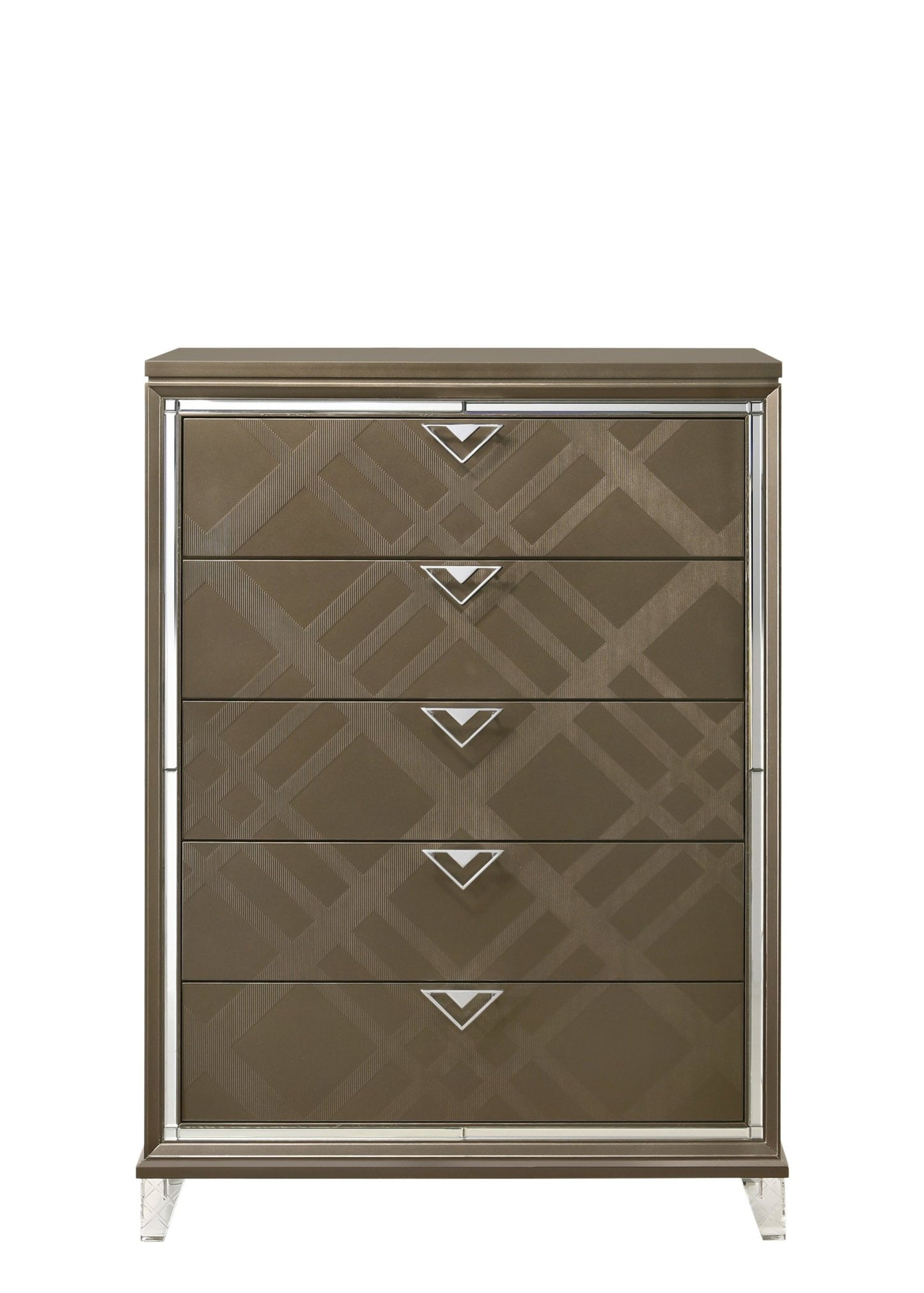 Skylar Dark Champagne Finish Chest - 1st Choice Furniture Direct