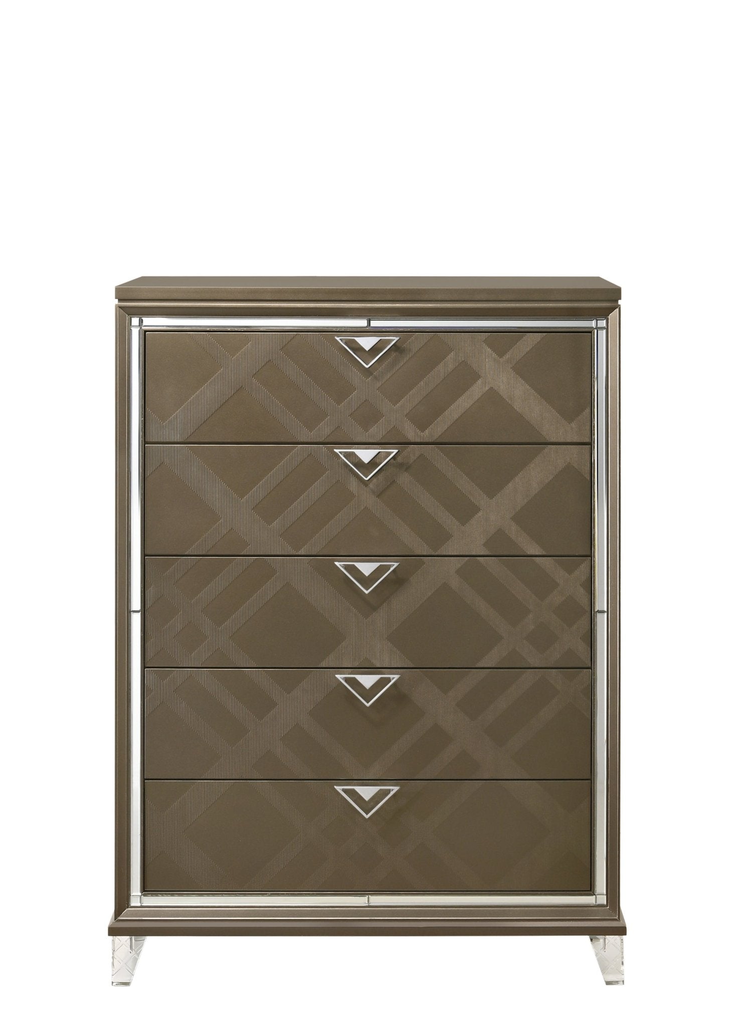 Skylar Dark Champagne Finish Chest - 1st Choice Furniture Direct