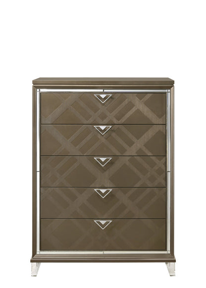 Skylar Dark Champagne Finish Chest - 1st Choice Furniture Direct